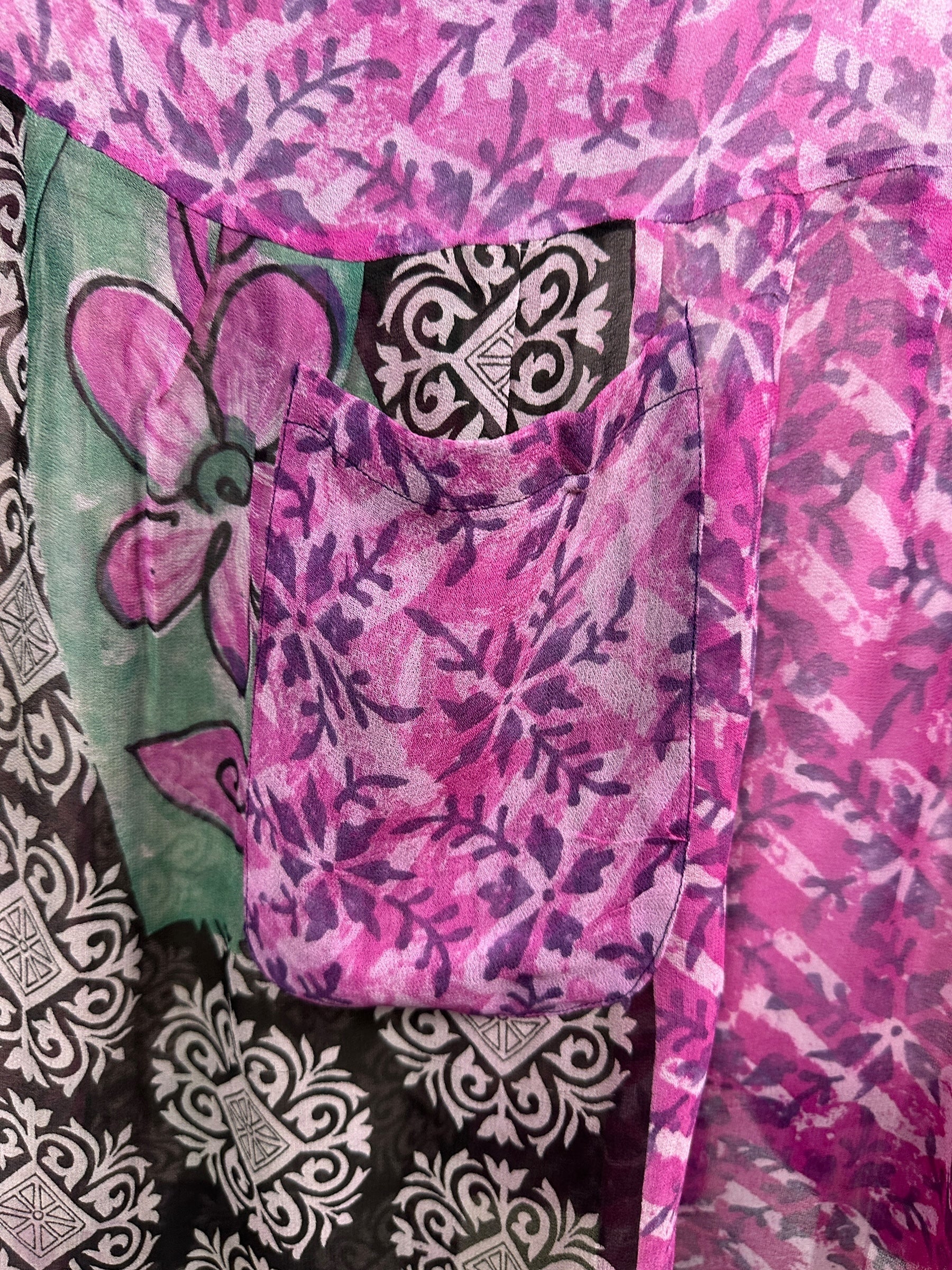 PRG8425 Sheer Avatar Pure Silk Boxy Babydoll Dress