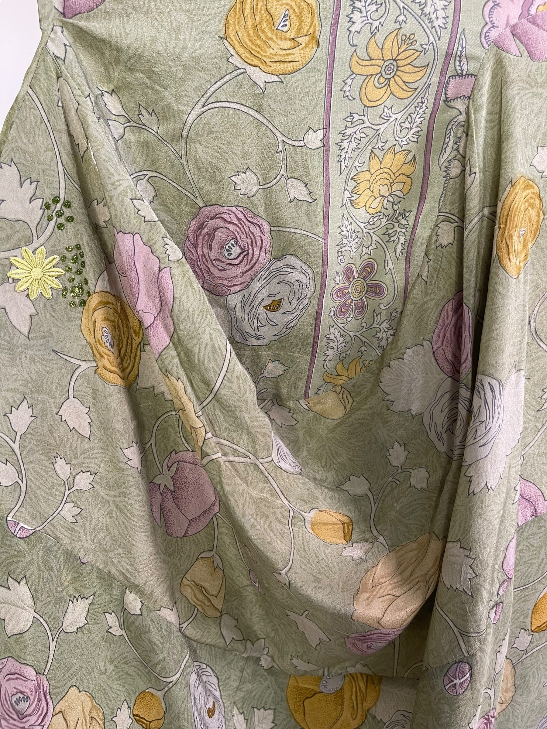 PRC7166 Wabi Sabi Pure Silk Sculptural Long Tunic Dress