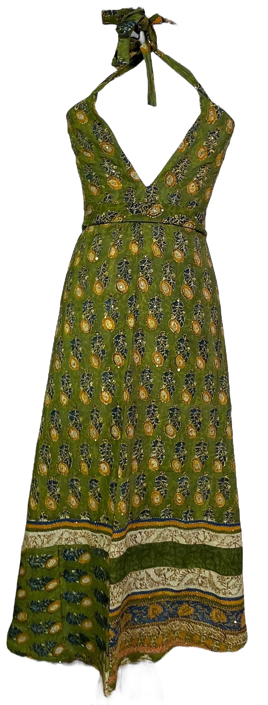 PRC7759 Avatar Pure Silk Maxi Dress with Belt