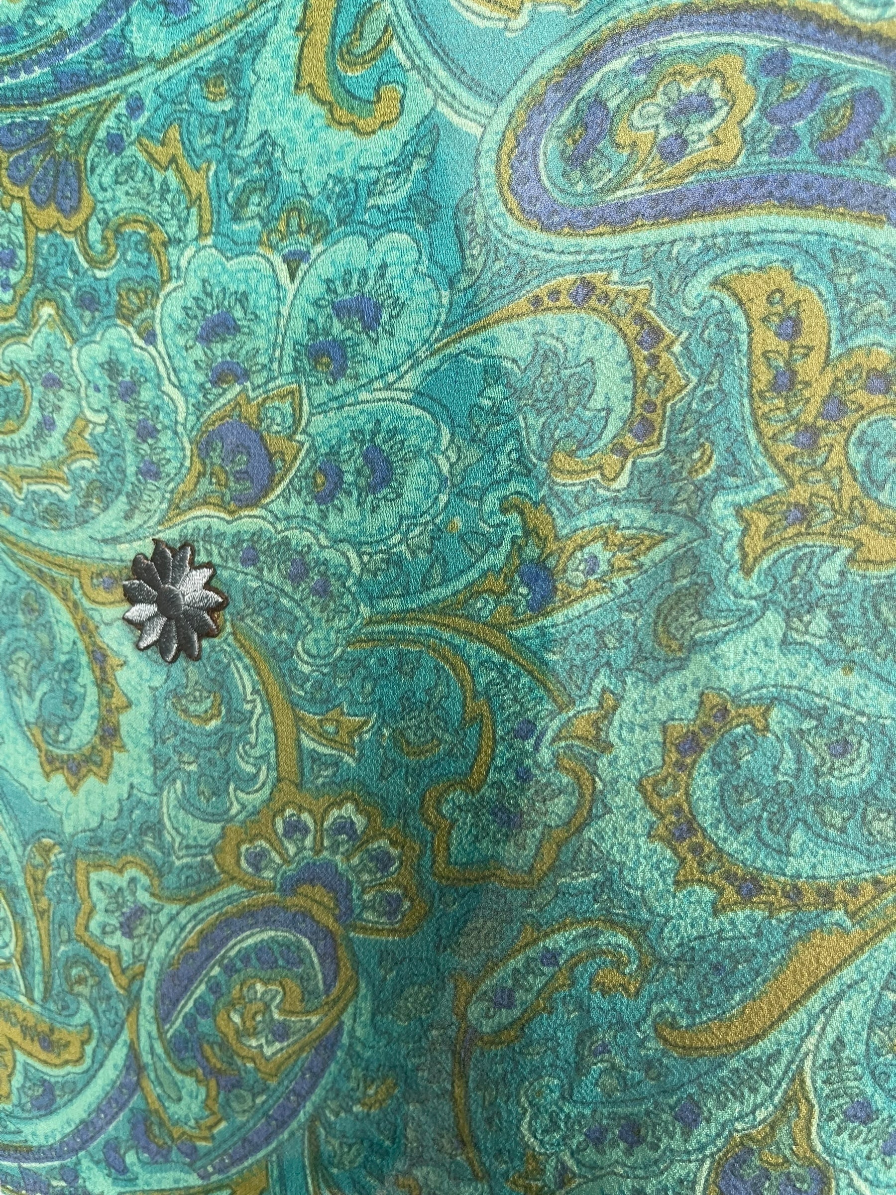 PRG8138 Sheer Avatar Pure Silk Side Slit Top