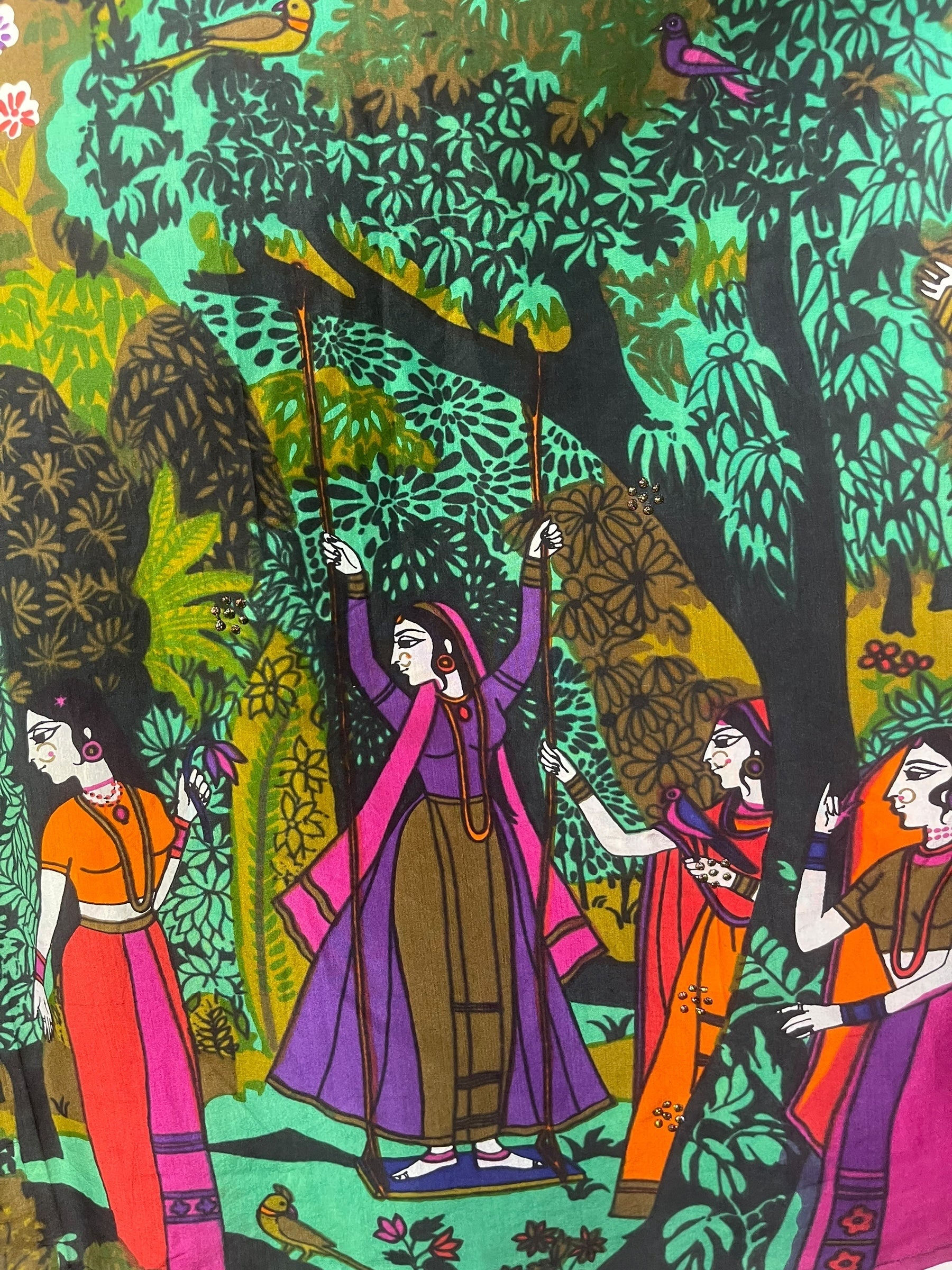 PRC8592 Avatar Pure Silk Short Kaftan Tunic with Slits