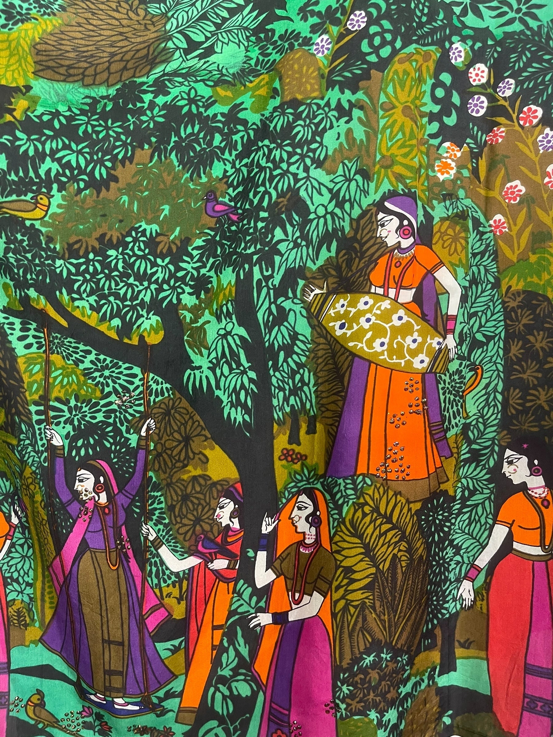 PRC8592 Avatar Pure Silk Short Kaftan Tunic with Slits