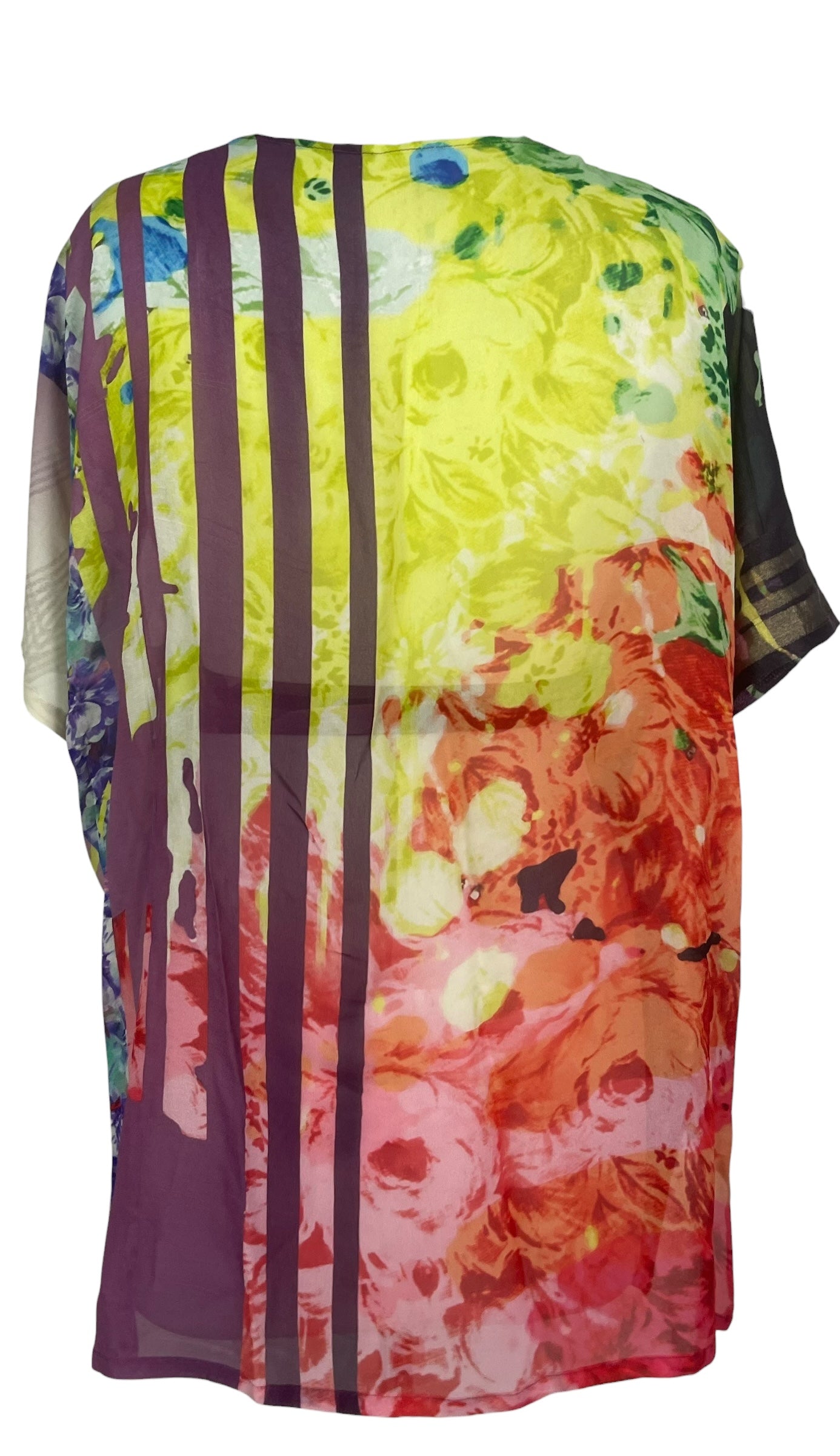 PRG8622 Sheer Wabi Sabi Pure Silk Kimono-Sleeved Jacket with Belt