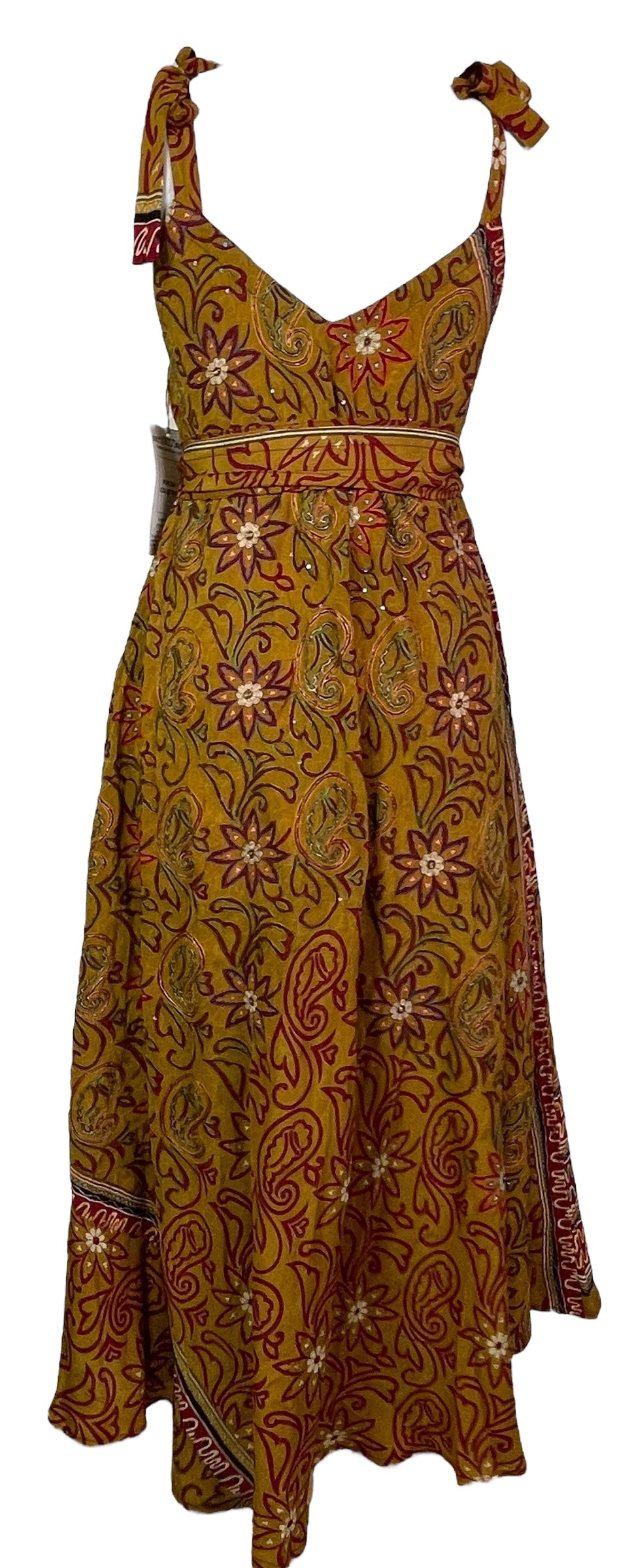 PRC7679 Avatar Pure Silk Maxi Dress with Belt