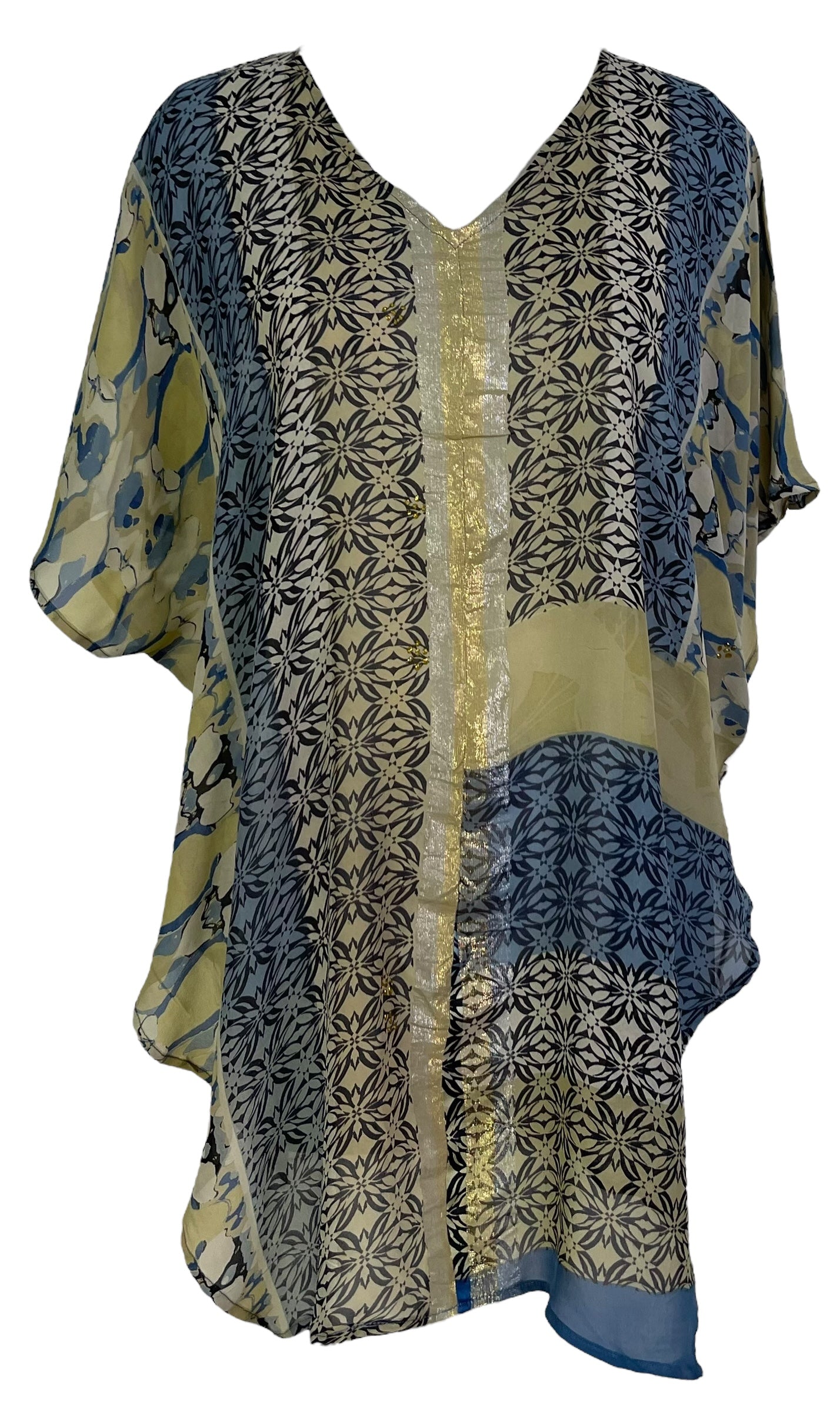 PRG7065 Sheer Wabi Sabi Pure Silk Waterfall Top