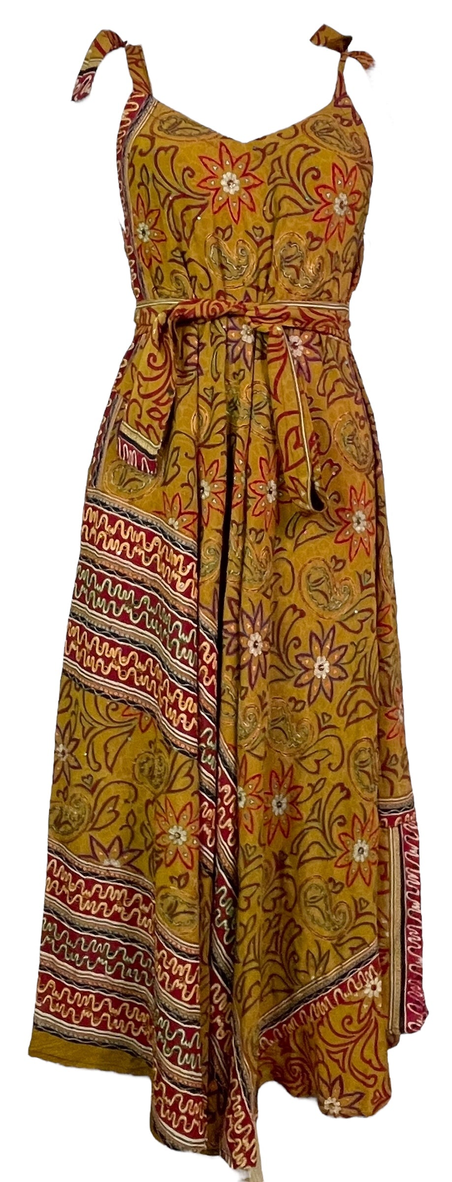 PRC7679 Avatar Pure Silk Maxi Dress with Belt