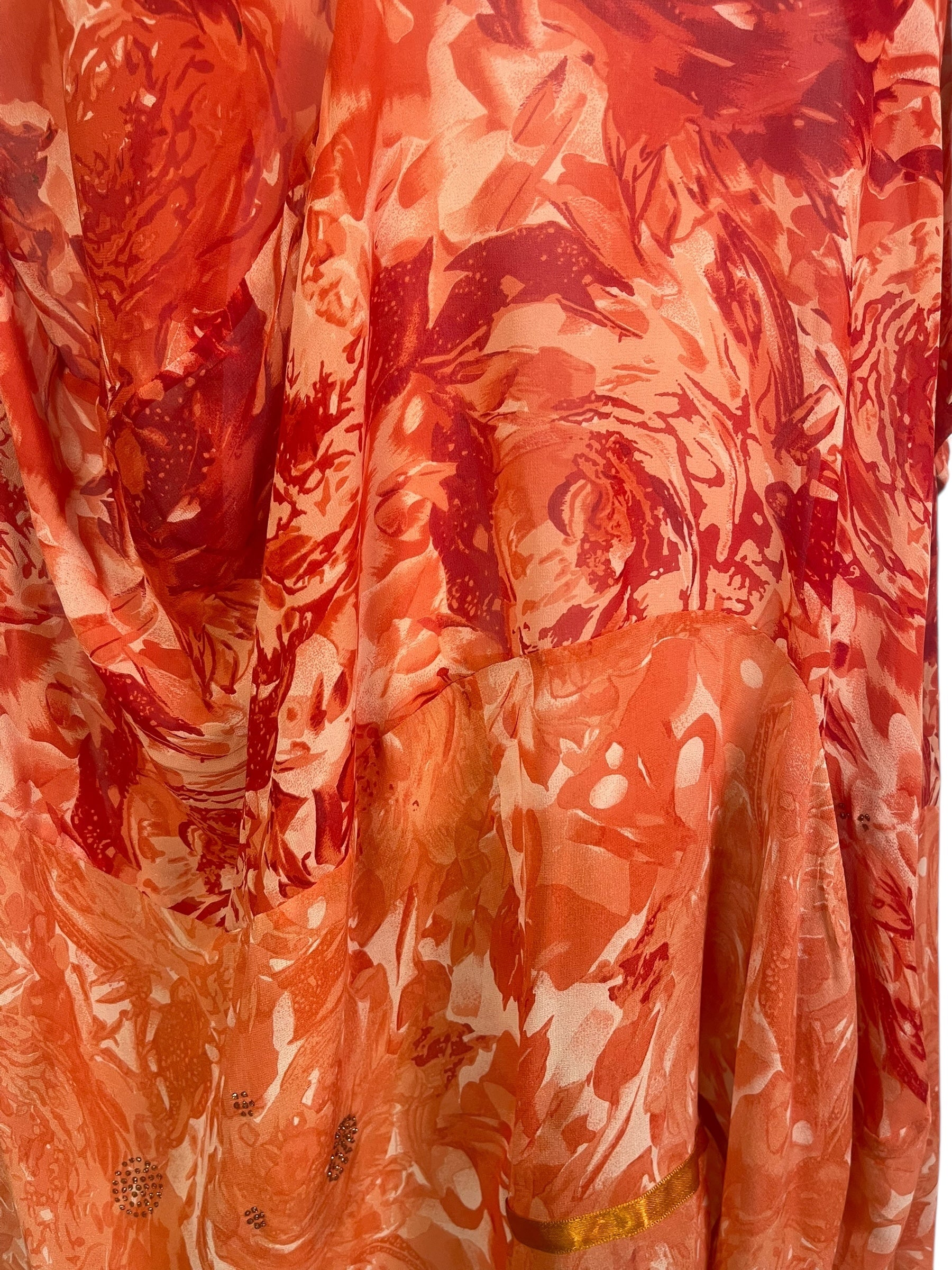 PREVIEW PRG8440 Sheer Wabi Sabi Pure Silk Sculptural Long Tunic Dress