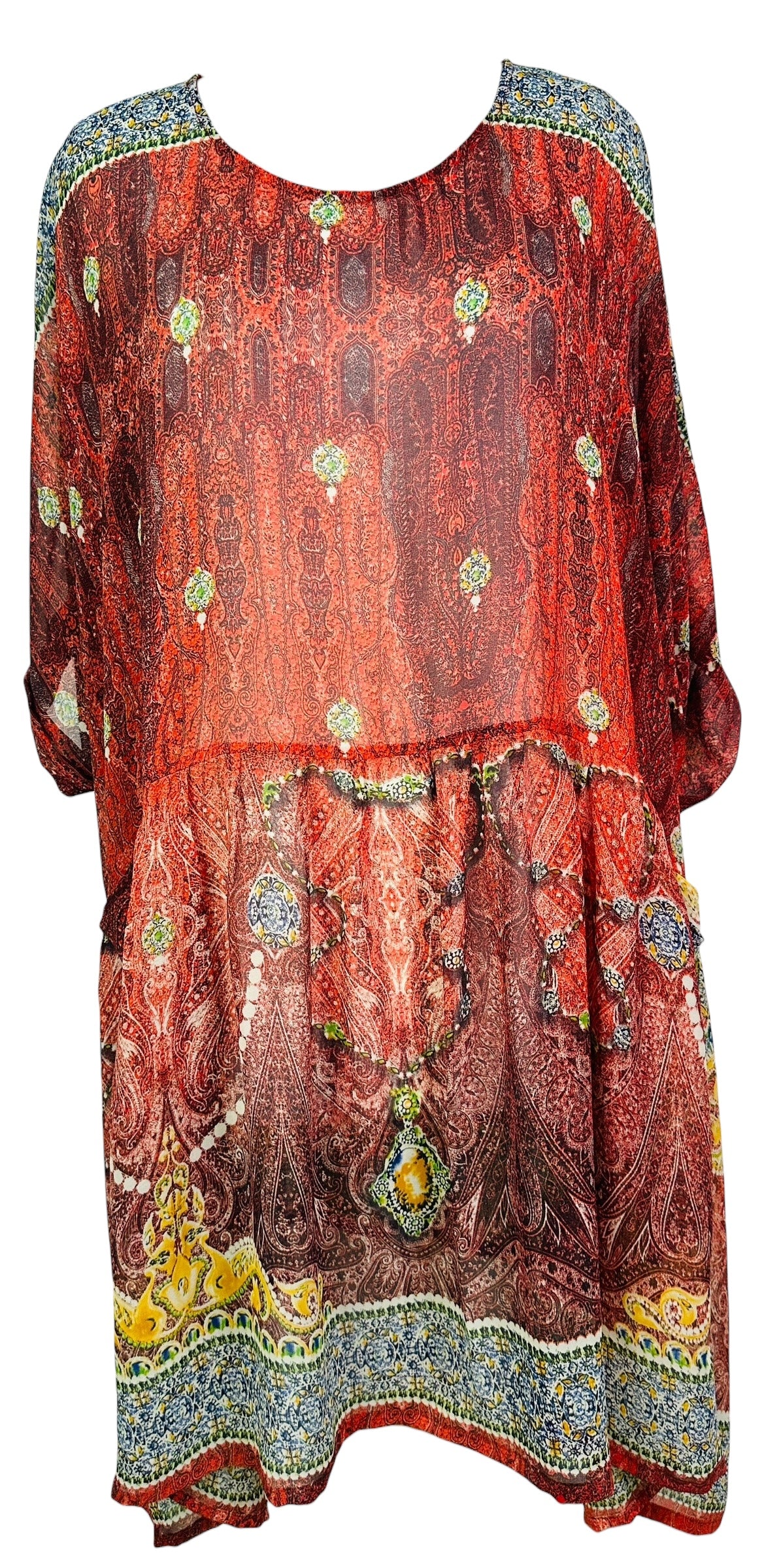 PRG8173 Sheer Avatar Pure Silk Boxy Babydoll Dress