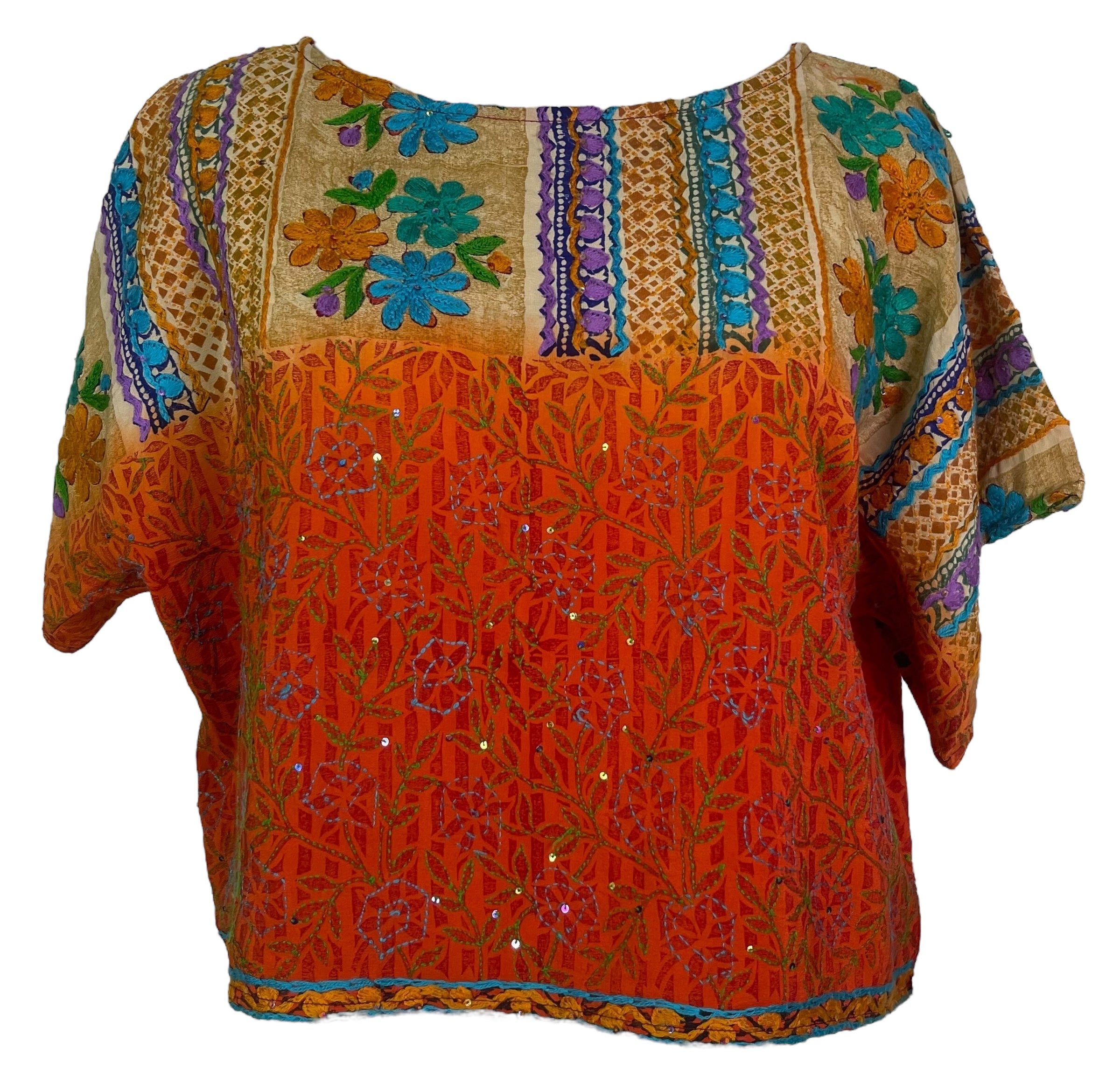 PRC8011 Avatar Pure Silk Boxy Top