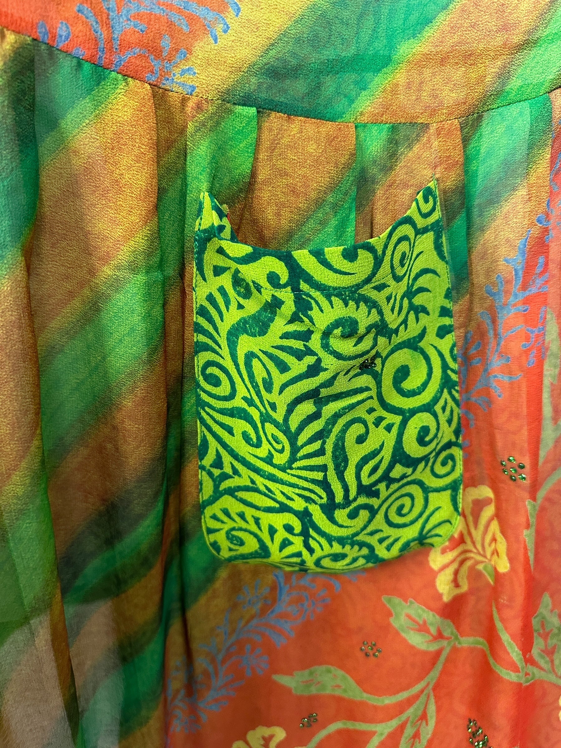 PRG8415 Sheer Avatar Pure Silk Boxy Babydoll Dress