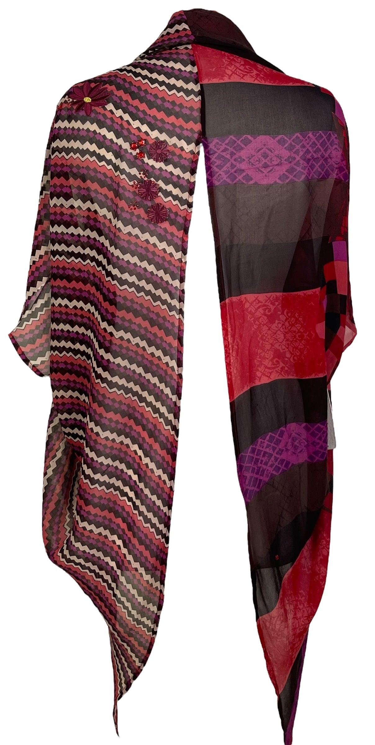 PRG6845 Sheer Avatar Pure Silk Cardigan