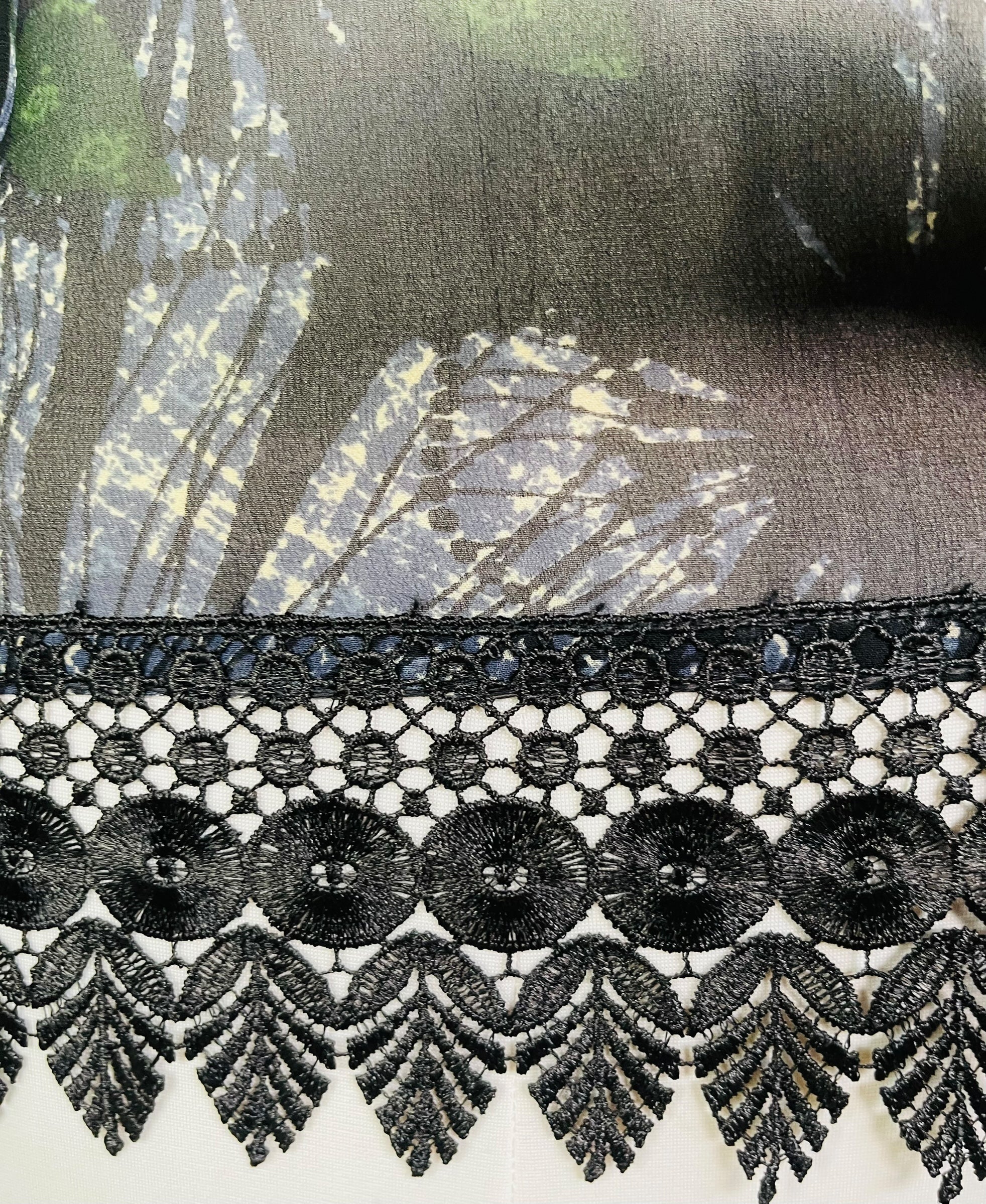 PRG7265 Sheer Wabi Sabi Pure Silk Side Slit Top