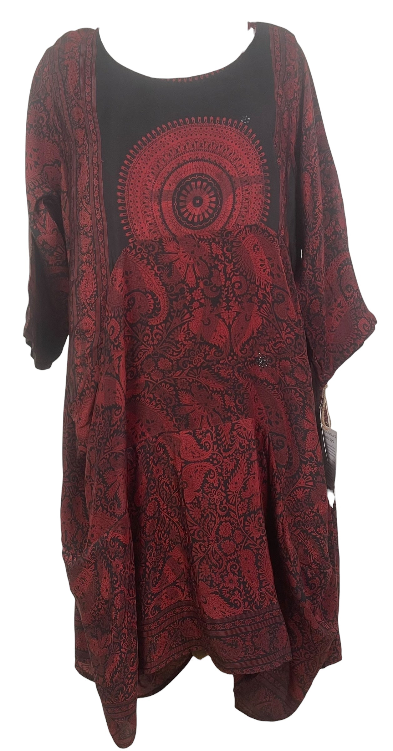 PREVIEW PRC8448 Avatar Pure Silk Sculptural Long Tunic Dress