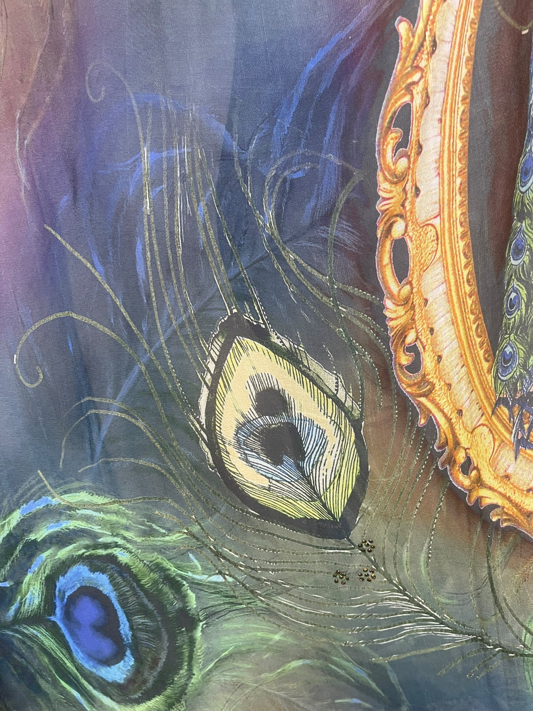 PREVIEW PRG8584 Sheer Wabi Sabi Pure Silk Short Kaftan Tunic with Slits