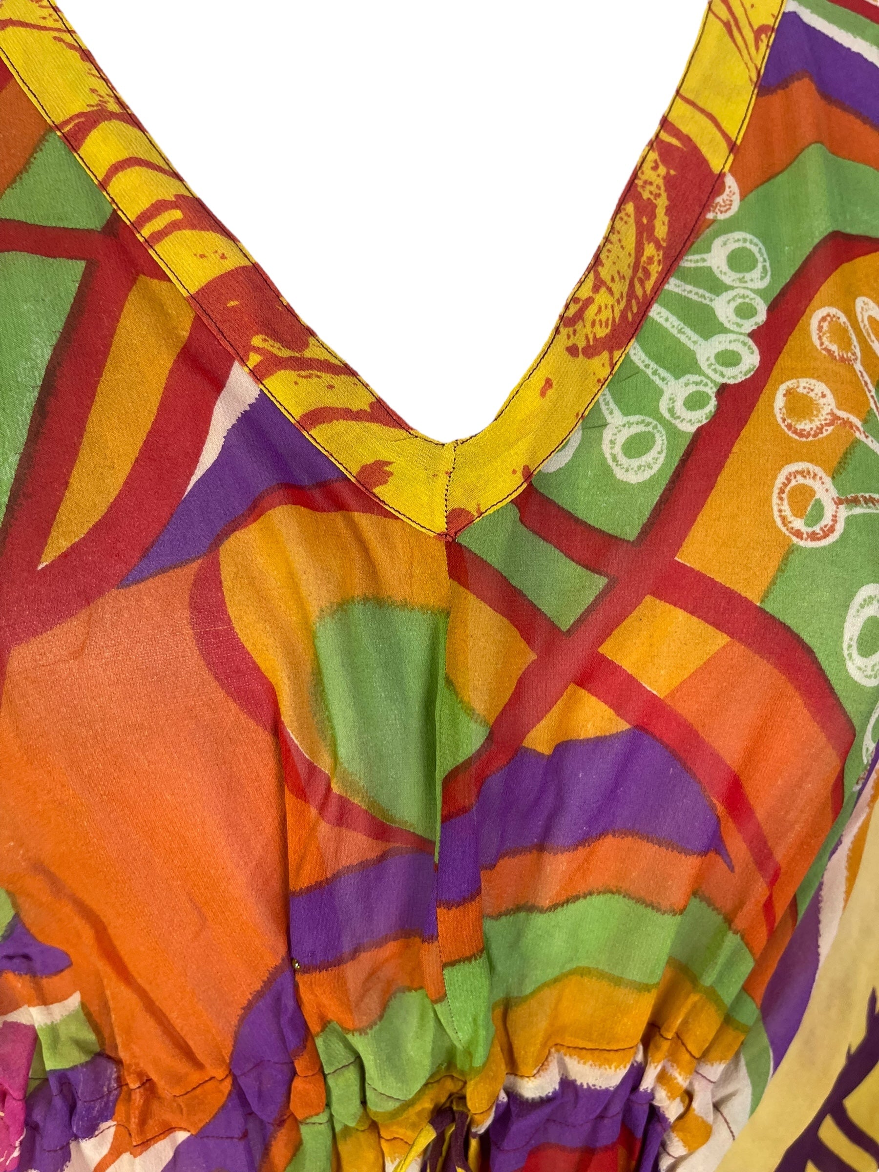 PRG6795 Sheer Wabi Sabi Pure Silk Maxi Kaftan