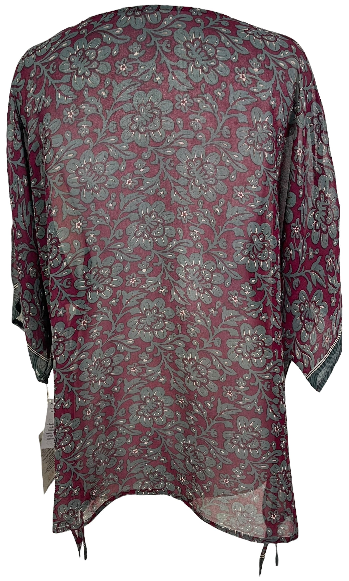 PRC6934 Avatar Pure Silk Long Tunic with Side Ties