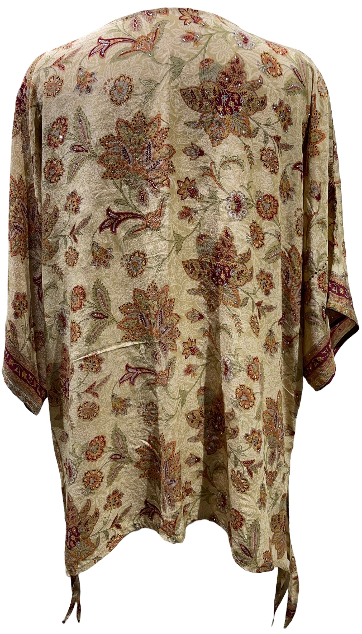 PRC4277 Avatar Pure Silk Long Tunic with Side Ties