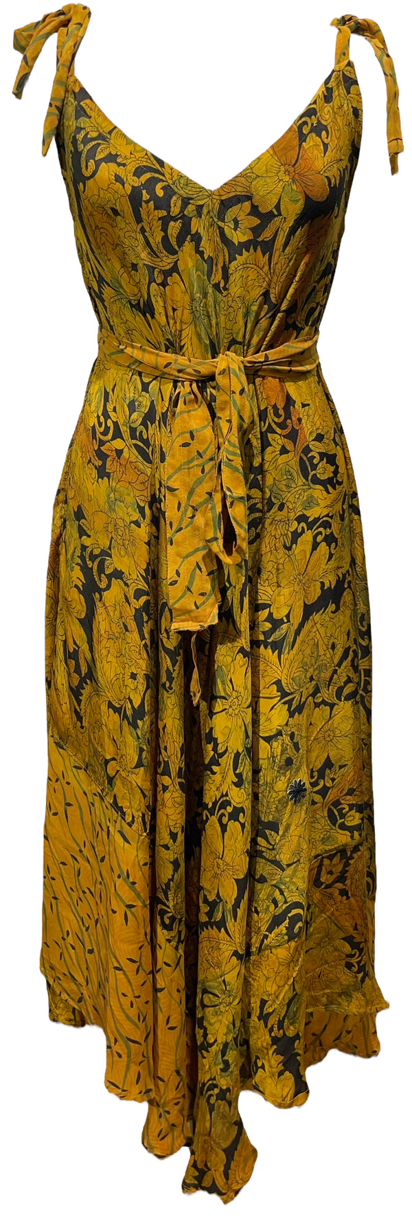 PRC3282 Avatar Pure Silk Maxi Dress with Belt