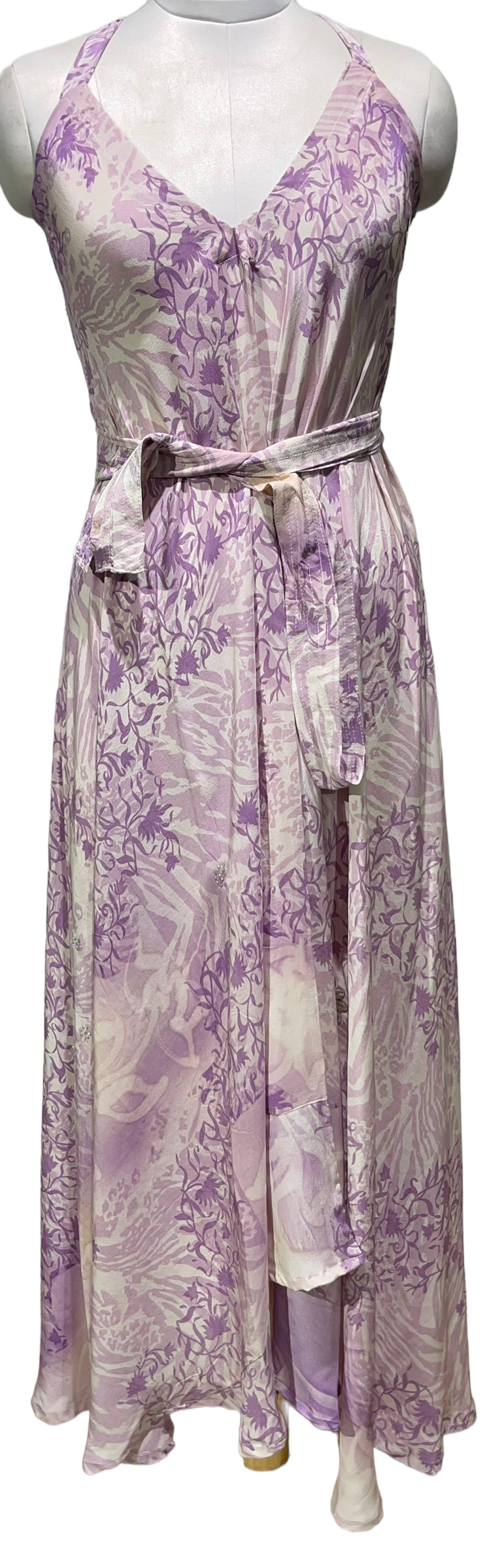 PRC4375 Avatar Pure Silk Maxi Dress with Belt