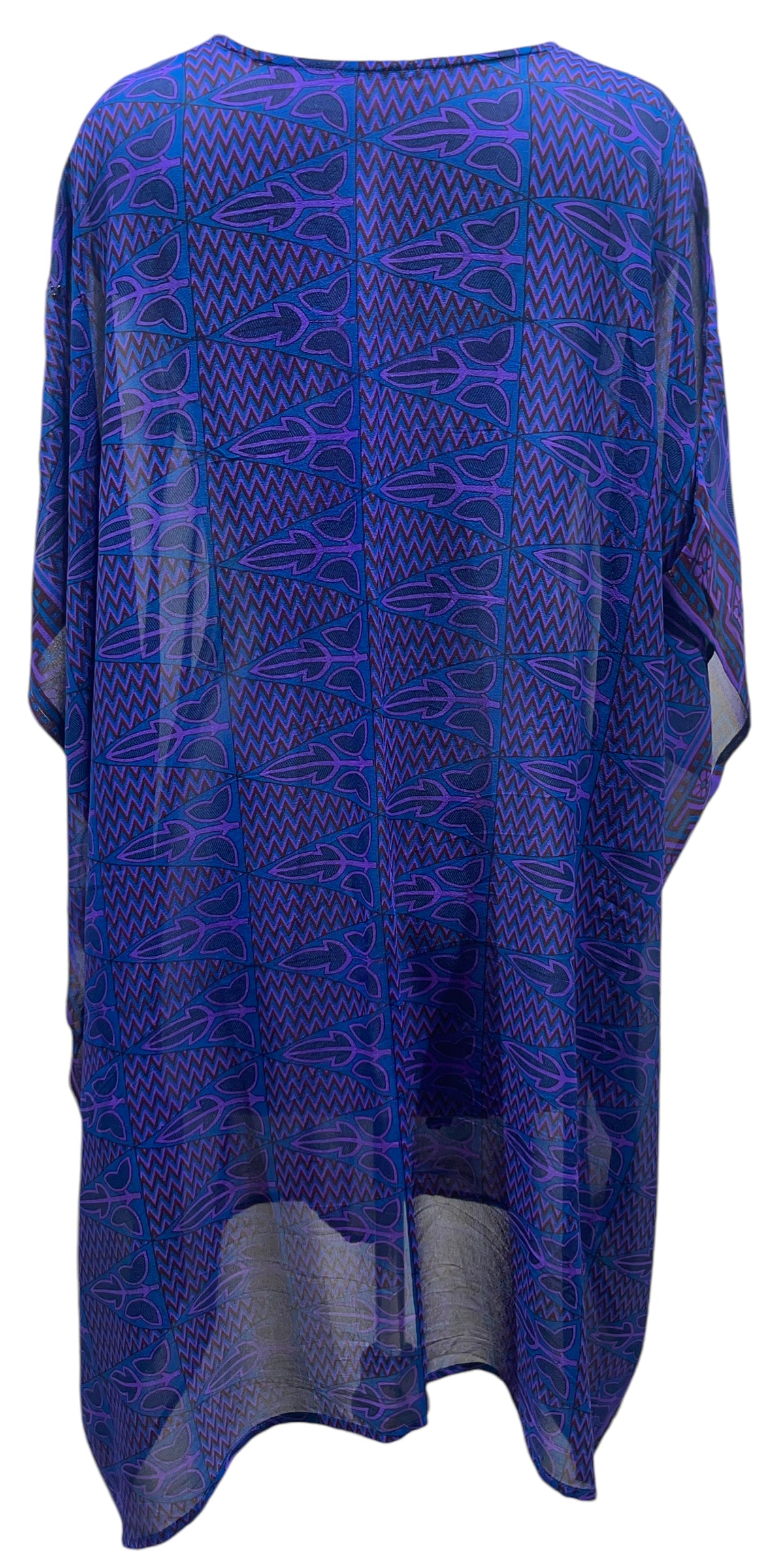 PRG5389 Sheer Avatar Pure Silk Midi Length Kaftan