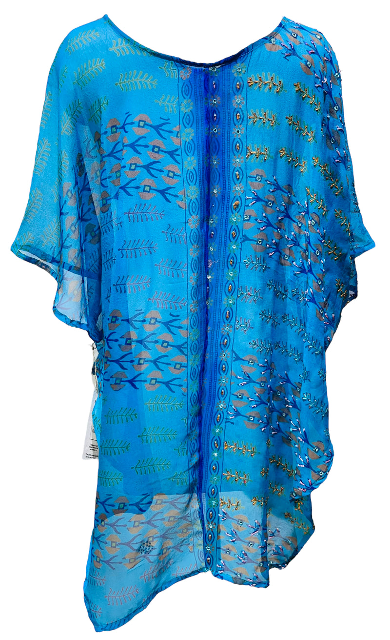 PRG4002 Sheer Avatar Pure Silk Waterfall Top