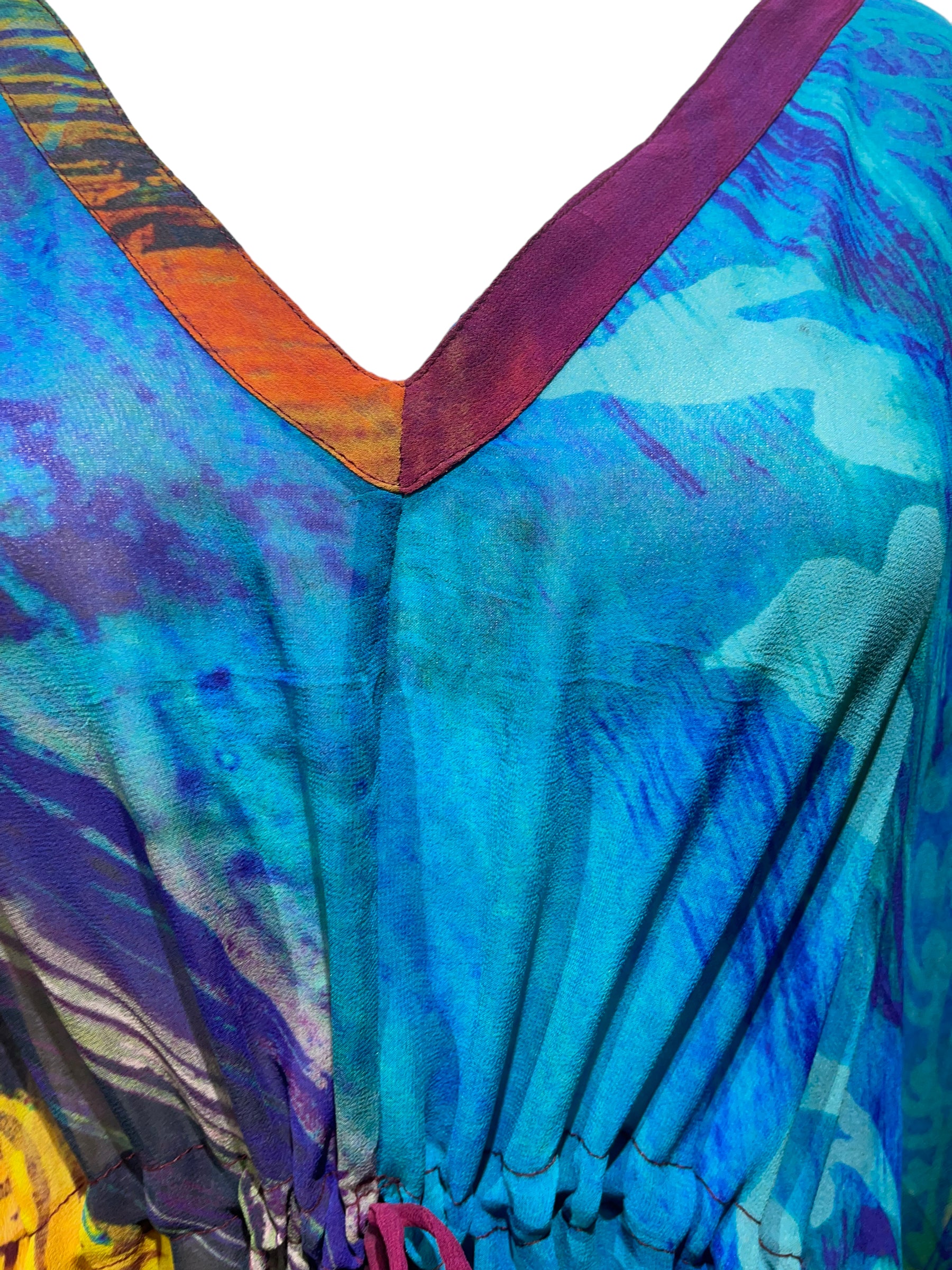 PRG4808 Sheer Avatar Pure Silk Maxi Kaftan