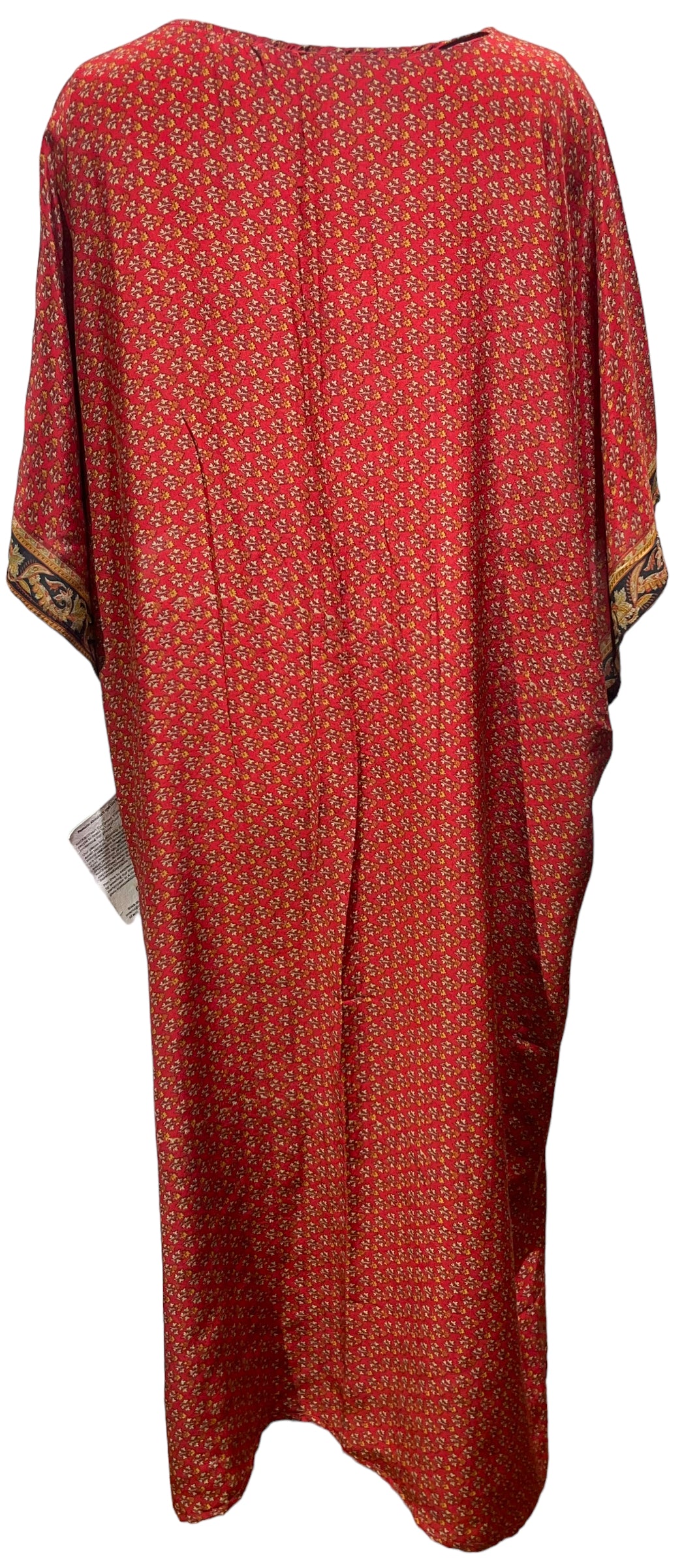 PRC4965 Nirvana Long Pure Silk Kimono Sleeved Duster with Belt