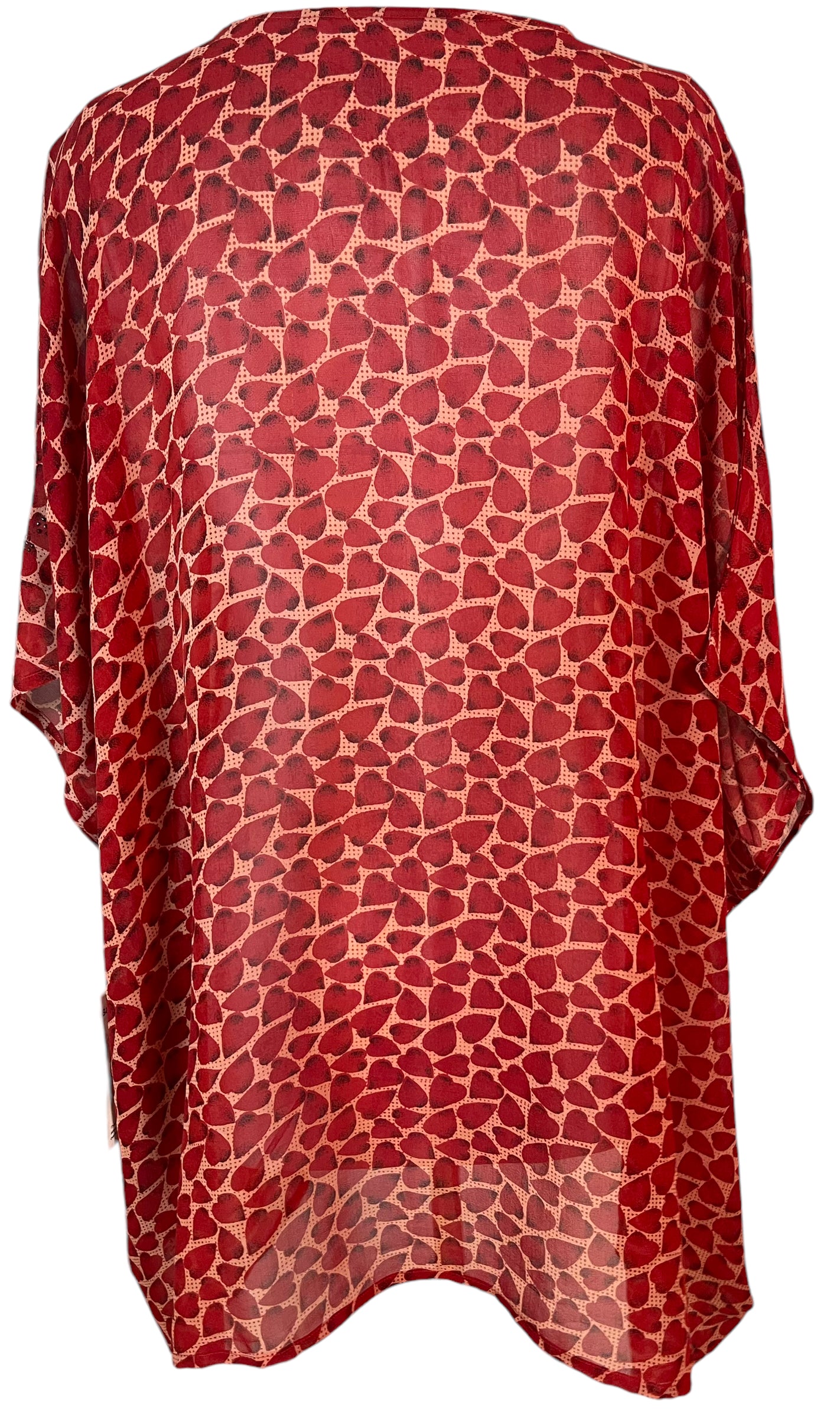 PRG5791 Sheer Avatar Pure Silk Short Kaftan Tunic