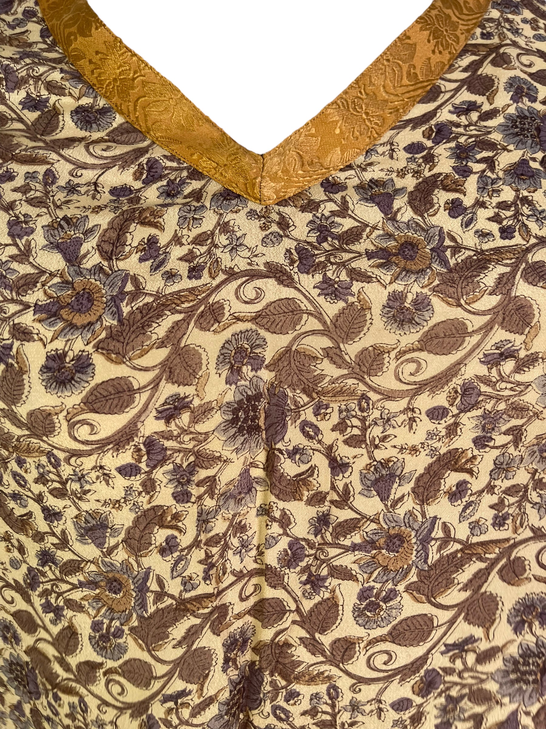 LADY LUCK PRC6067 Avatar Pure Silk Short Kaftan Tunic without Slits