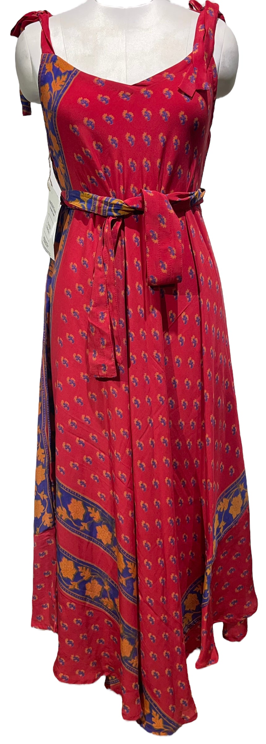 PRC4387 Avatar Pure Silk Maxi Dress with Belt