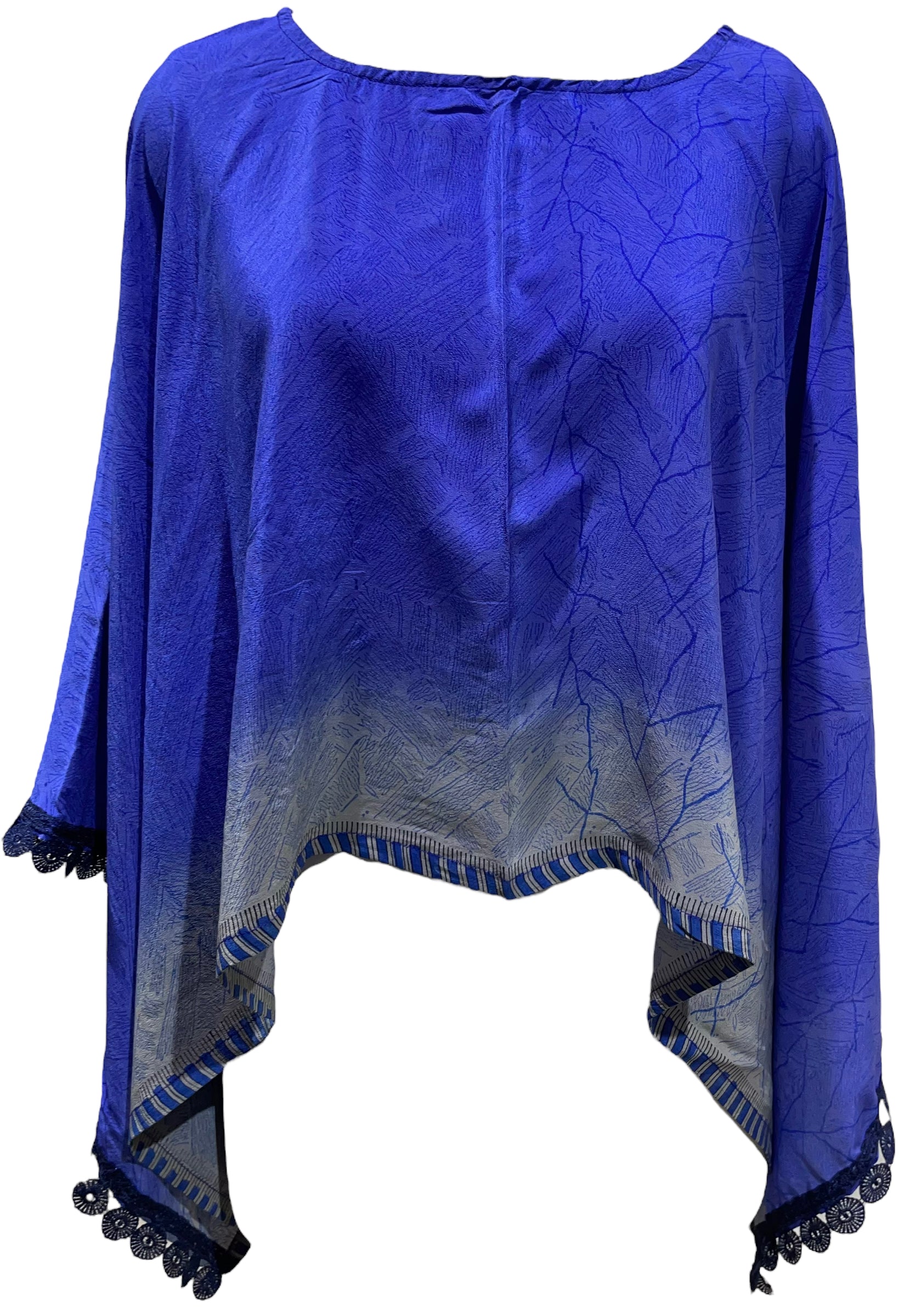 PRG4611 Pure Silk Wabi Sabi Capelet Poncho