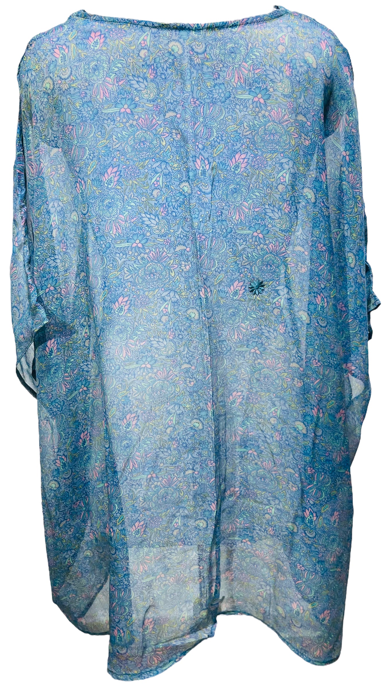PRG3101 Sheer Avatar Pure Silk Short Kaftan Tunic