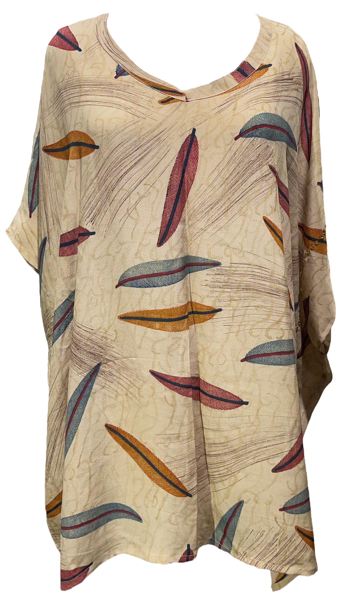 PRC5123 Avatar Pure Silk Short Kaftan Tunic