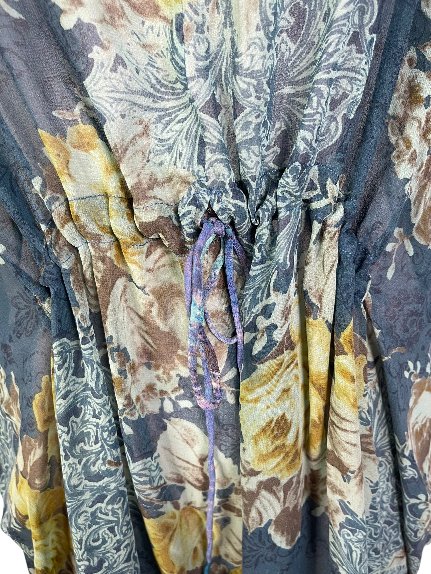 PRG7200 Sheer Wabi Sabi Pure Silk Maxi Kaftan