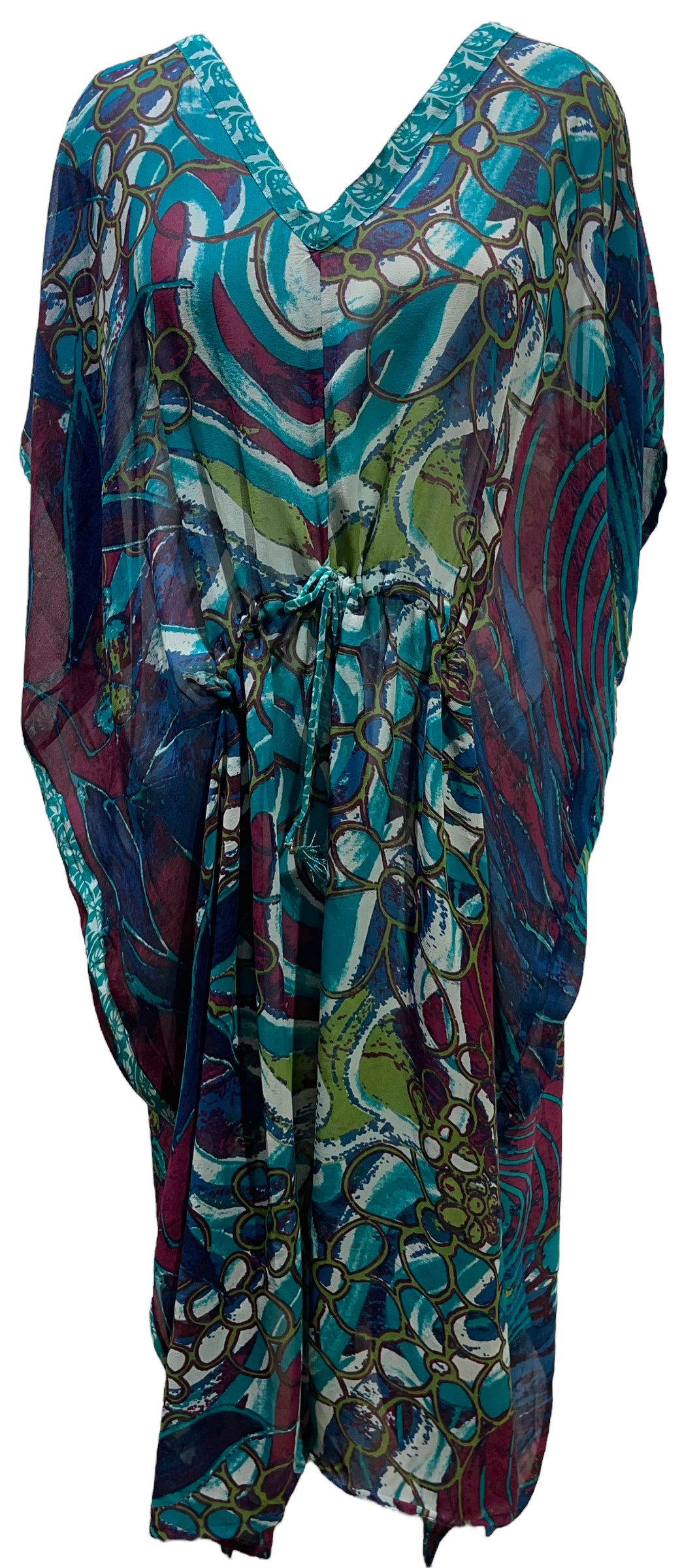 PRG5680 Sheer Avatar Pure Silk Maxi Kaftan