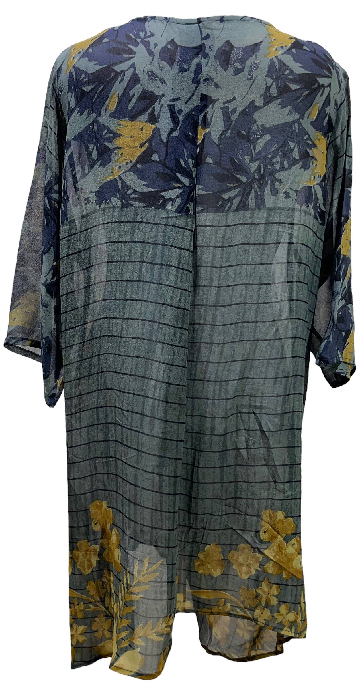 PRG5511 Sheer Wabi Sabi Pure Silk Self Pocket Tunic Dress