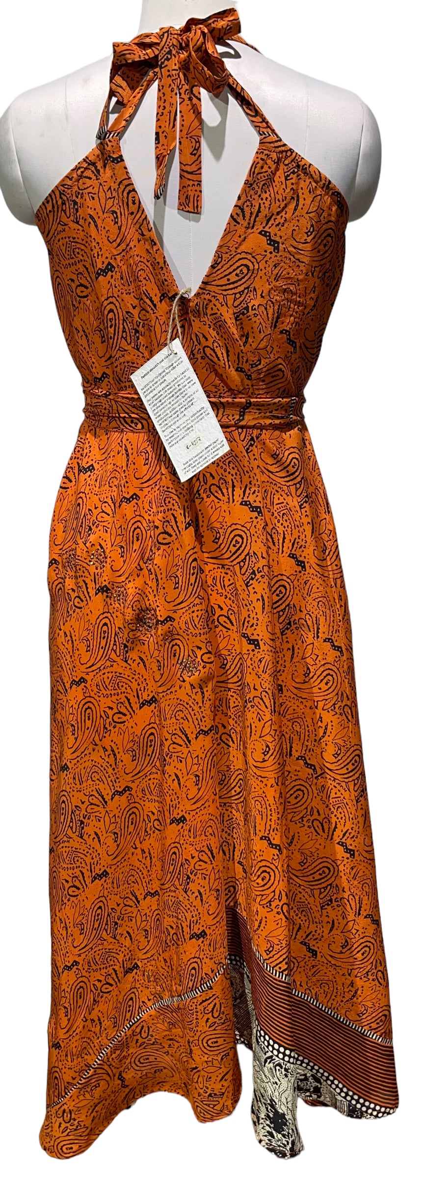 PRC4352 Avatar Pure Silk Maxi Dress with Belt