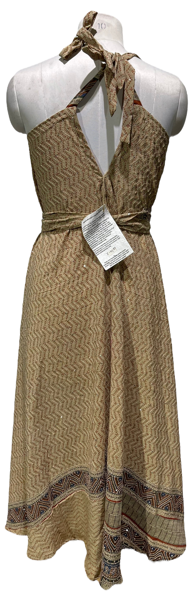 PRC4389 Avatar Pure Silk Maxi Dress with Belt