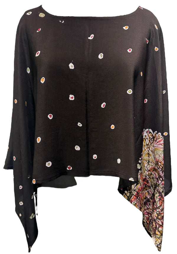 PRC4095 Nirvana Pure Silk Capelet Poncho