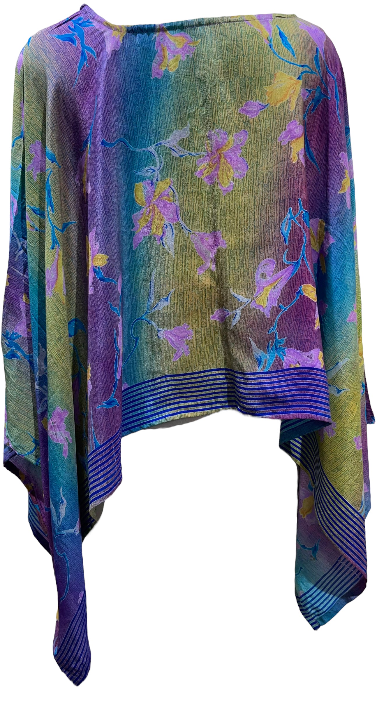 PRC5662 Pure Silk Wabi Sabi Capelet Poncho