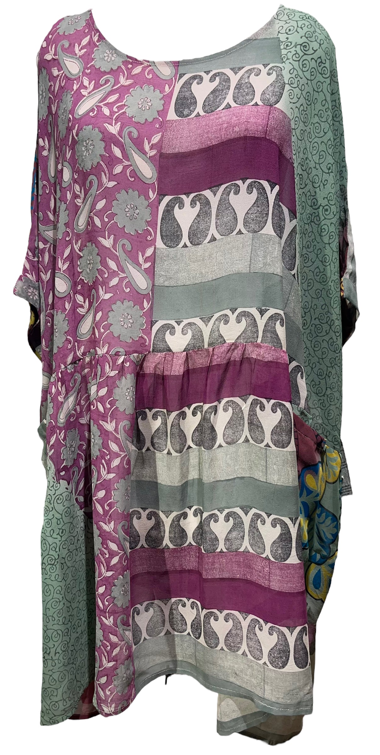 PRG4536 Sheer Avatar Pure Silk Boxy Babydoll Dress
