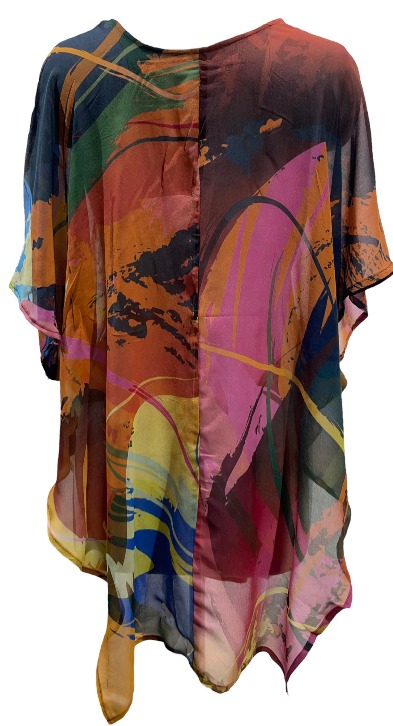 PRG5714 Sheer Wabi Sabi Pure Silk Waterfall Top