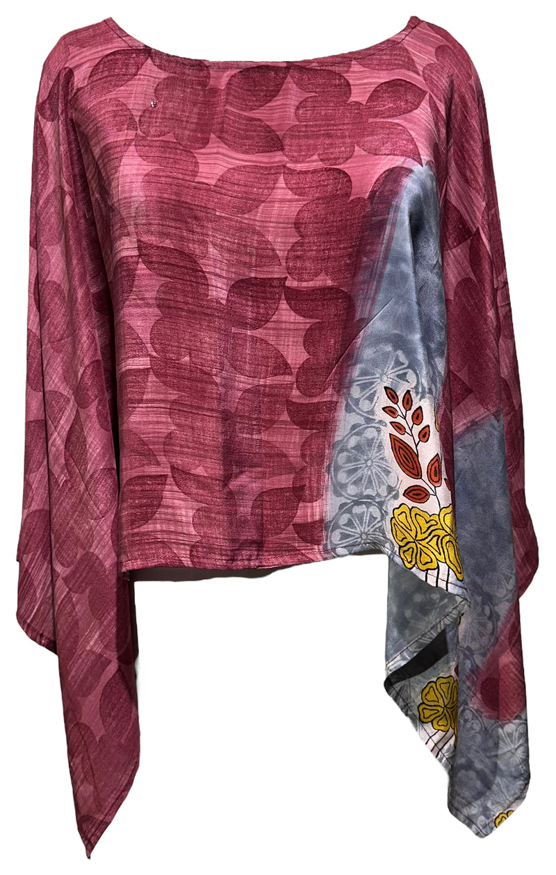 PRC4106 Avatar Pure Silk Capelet Poncho