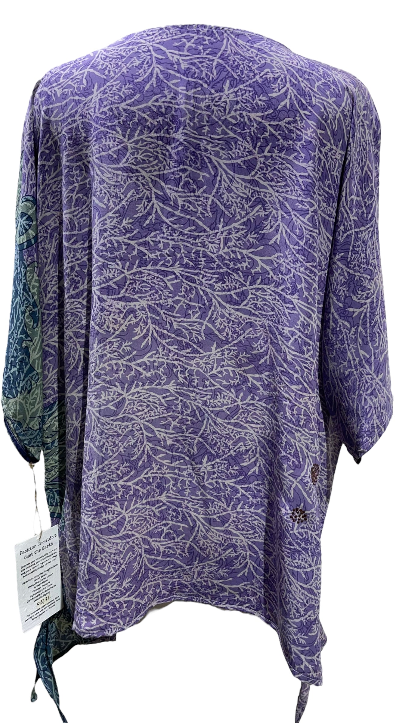 PRC5621 Avatar Pure Silk Long Tunic with Side Ties