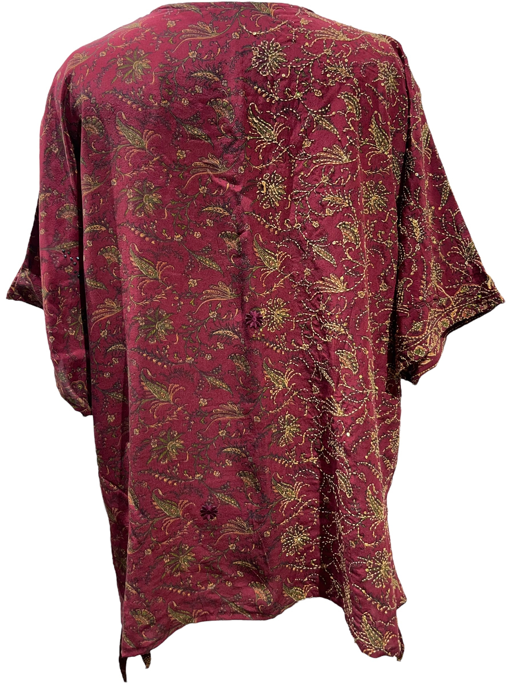 PRC4281 Avatar Pure Silk Long Tunic with Side Ties