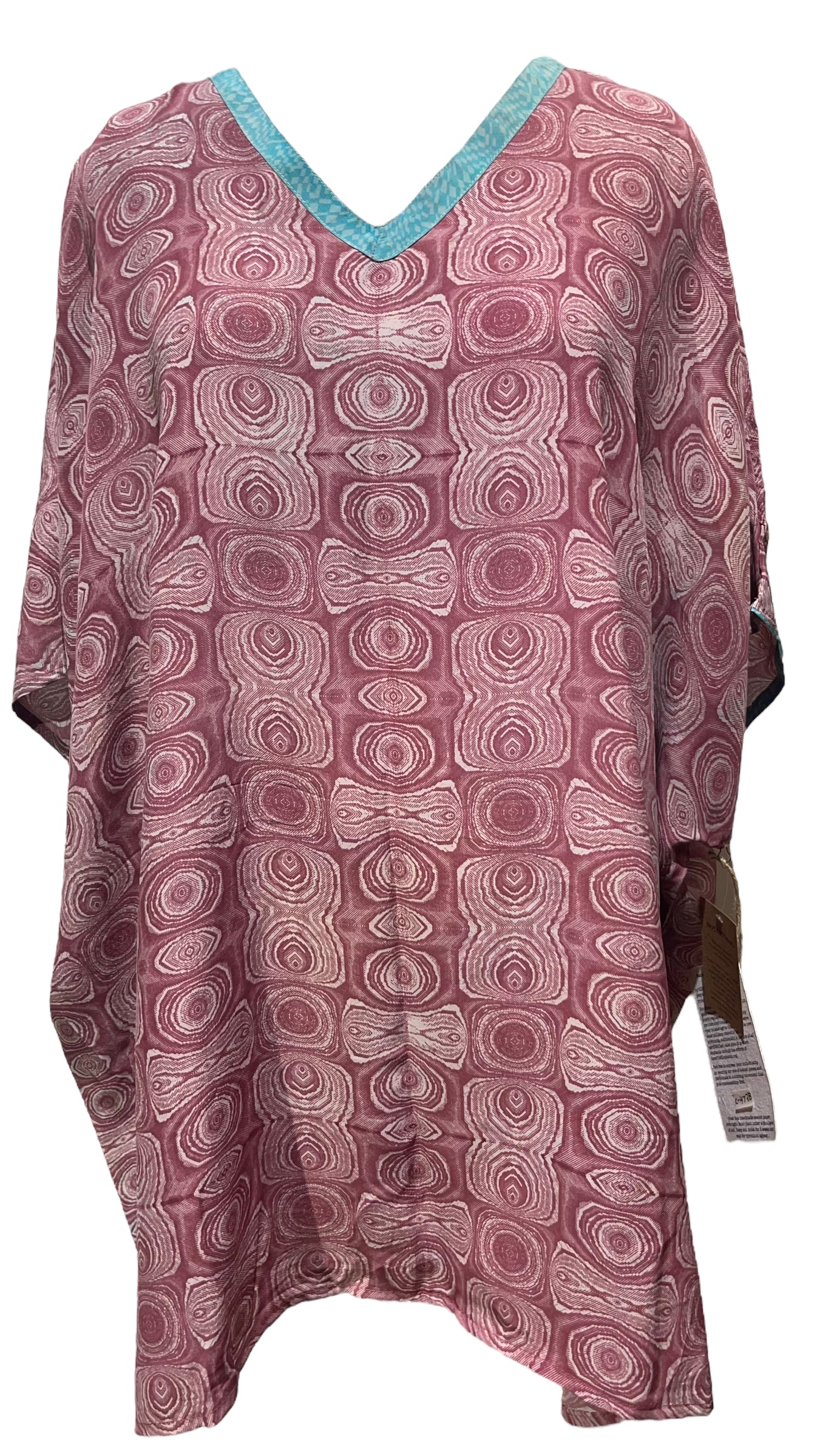 PRC4728 Wabi Sabi Pure Silk Short Kaftan Tunic