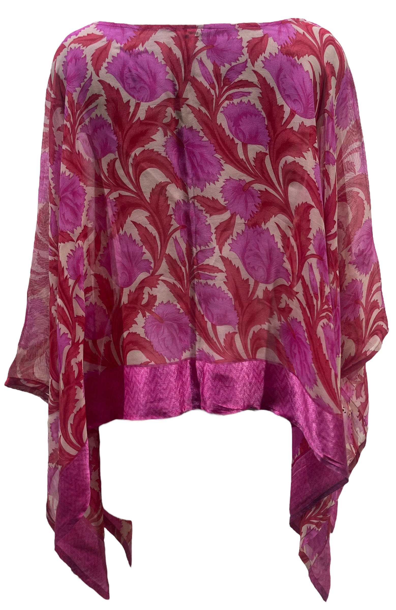 PRG5561 Sheer Avatar Pure Silk Capelet Poncho