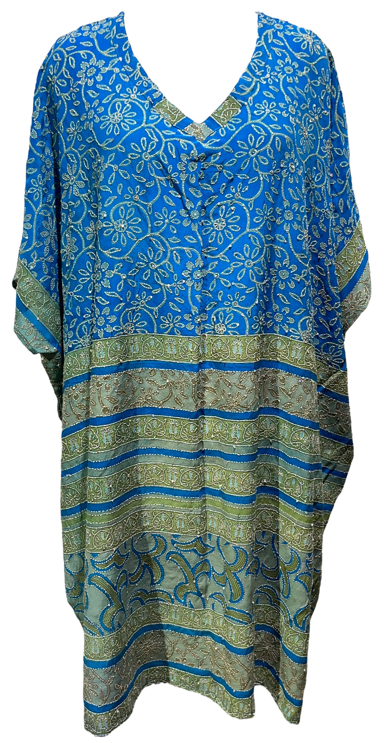 PRC5205 Avatar Pure Silk Midi Length Kaftan