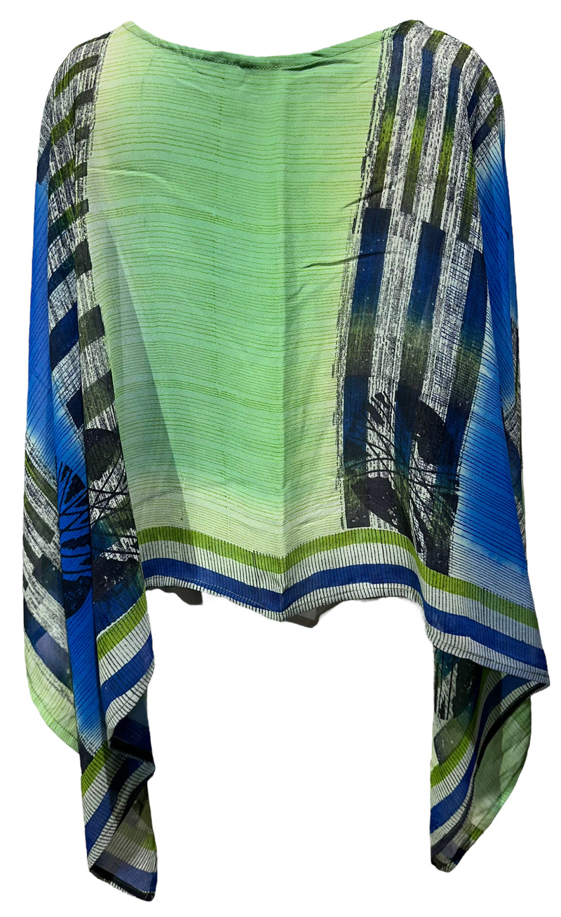 PRG4076 Sheer Avatar Pure Silk Capelet Poncho