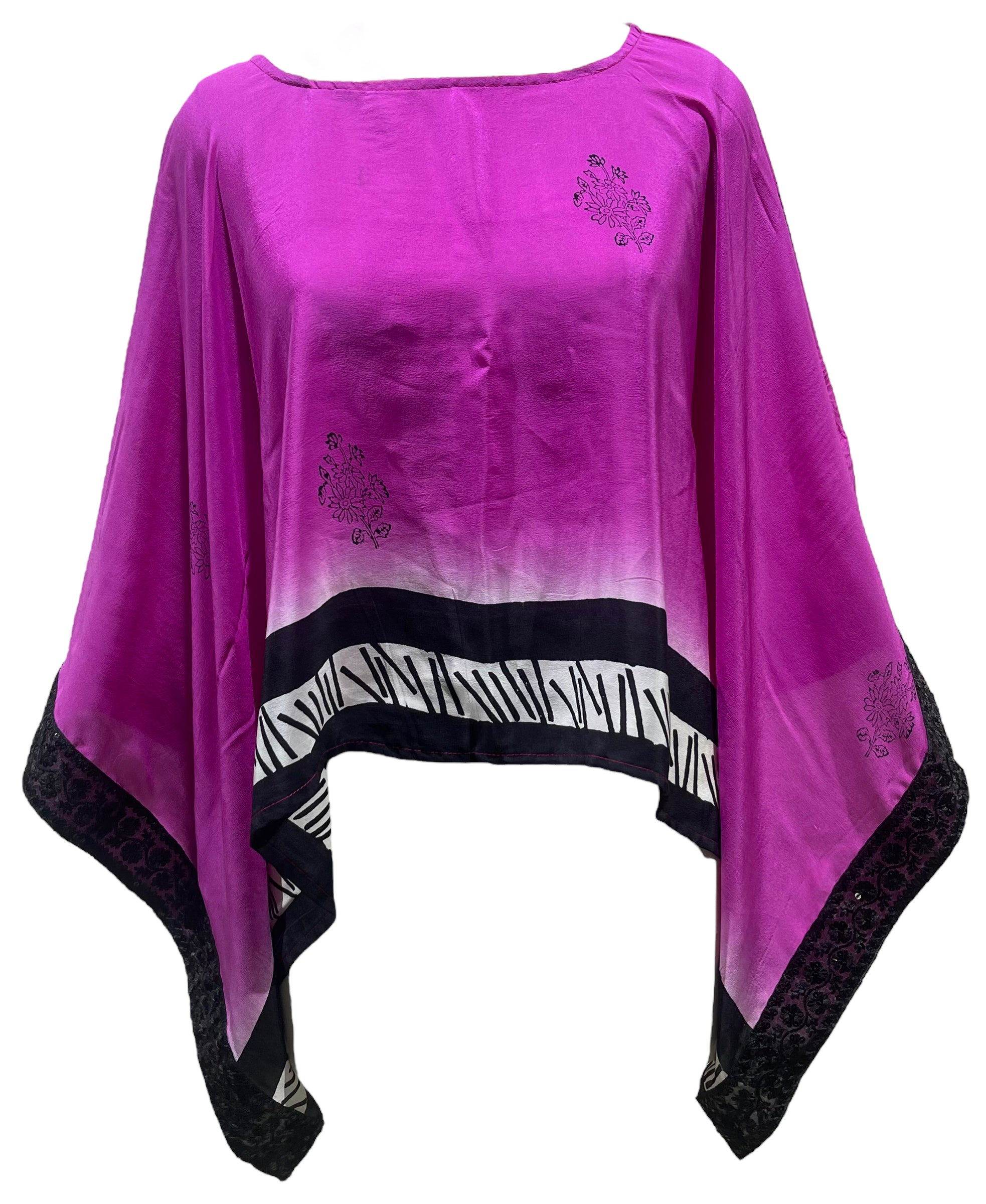 PRC5022 Avatar Pure Silk Capelet Poncho